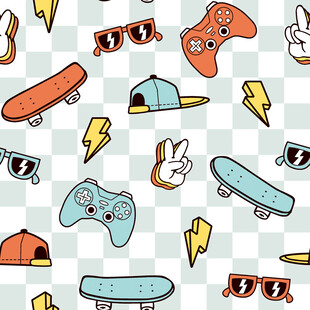潮流游戏元素图案设计