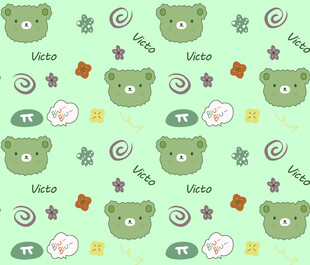 可爱小熊图案背景