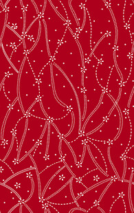 红色线条交织抽象图案