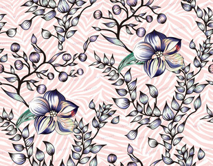 花卉藤蔓图案纹理设计