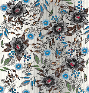 花卉图案布料纹理