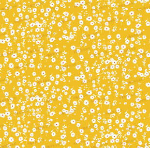 黄色底白色碎花图案背景