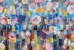 多彩花卉马赛克图案