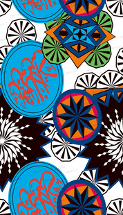 多彩几何圆形图案设计