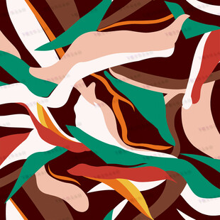 抽象多彩线条艺术图案