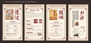 中医治疗展板中医疗法文化展板