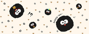 卡通熊猫元素图案背景图