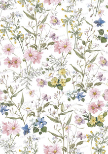 花卉图案背景清新自然风