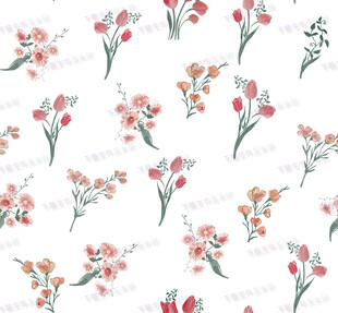 花卉图案清新水彩风
