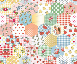 多彩拼布图案缤纷视觉盛宴