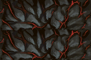 暗黑裂纹熔岩纹理图案