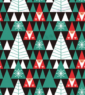 圣诞几何图案圣诞树背景