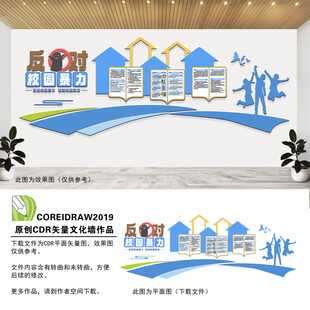 反对校园暴力文化墙