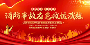 消防事故应急救援演练海报