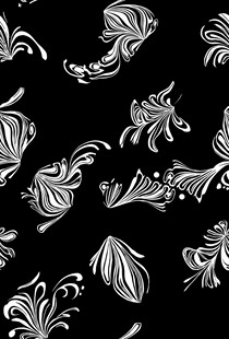 黑白花卉图案纹理背景