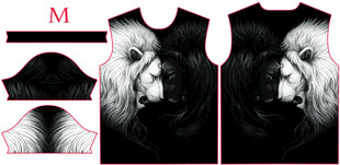狮子图案背心设计稿