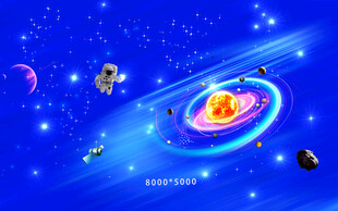 梦幻宇宙行星环绕景象