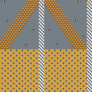 几何图案拼接的时尚布料