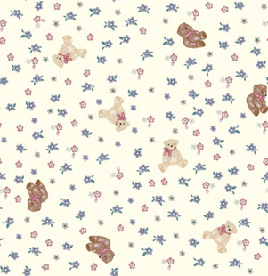 可爱动物花卉图案背景