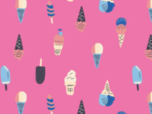 粉色背景多彩冰淇淋图案