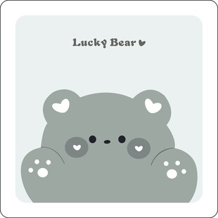 可爱幸运熊卡通图案设计