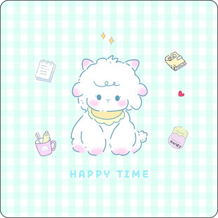 可爱小羊插画快乐时光