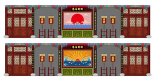 中式古建筑风格县衙外观