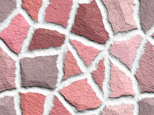 粉红色石头墙无缝拼接