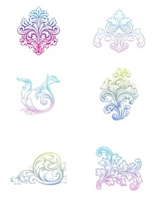 矢量欧式古典装饰花纹免抠元素