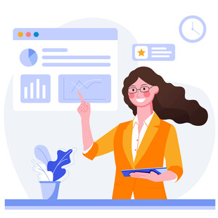 扁平插画工作人物插图