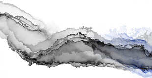 水墨抽象线条艺术画面