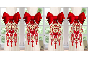 中式蝴蝶结装饰窗帘绑带婚礼结婚