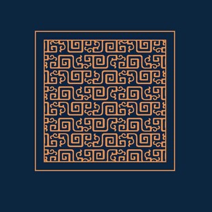 中式几何回纹图案设计