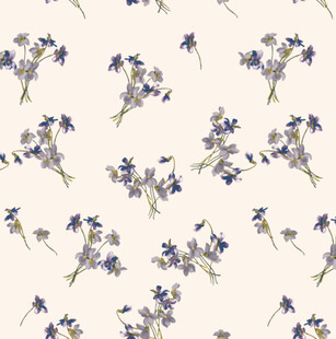 蓝紫色小花无缝图案背景