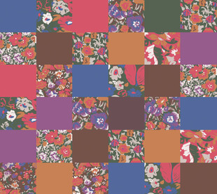 多彩拼布图案纹理