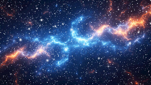 蓝金色高清宇宙星空