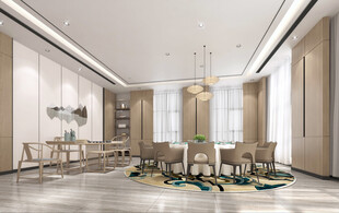 现代简约风豪华餐厅空间