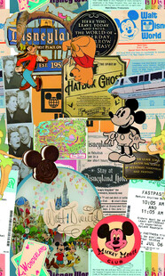 复古卡通拼贴艺术画面