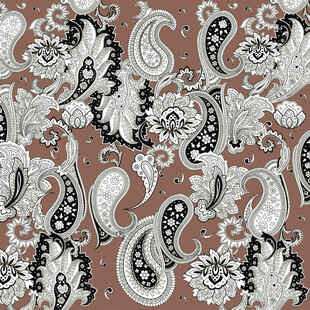复古佩斯利花纹图案