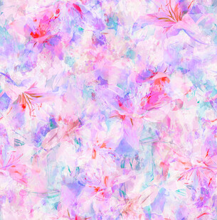 梦幻水彩花卉纹理图案