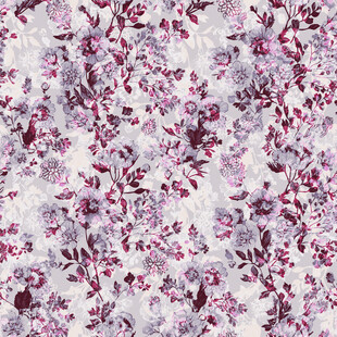 紫色花卉图案布料纹理