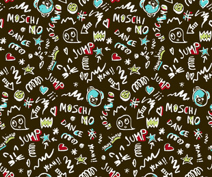 卡通风格多彩图案背景