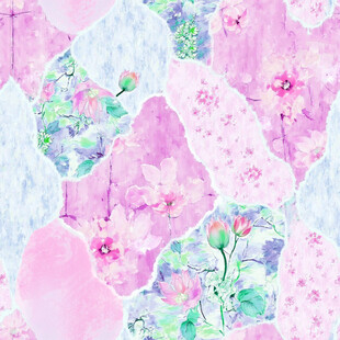 梦幻花卉水彩图案背景