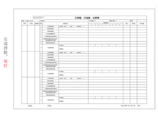 初检巡检记录表