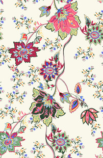 花卉藤蔓彩色图案纹理