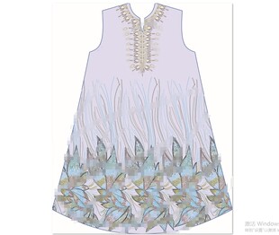 大袍子设计 数码印花 外单 中