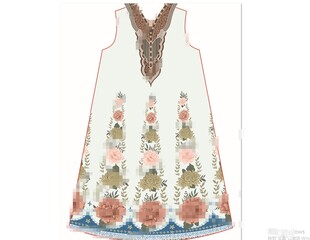 大袍子设计 数码印花 外单 中