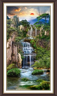 梦幻山水瀑布风景图