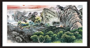 水墨山水风景图