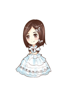 可爱公主风卡通女孩形象